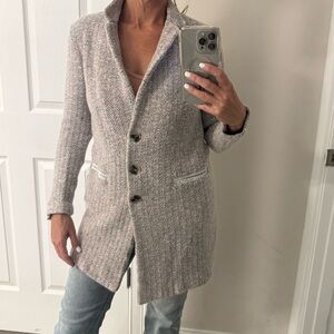 Amina Rubinacci Italian Textured Longline Coat / Blazer – Size 46